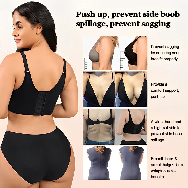 VibrantFit⢠Deep Cup Back Fat Bra