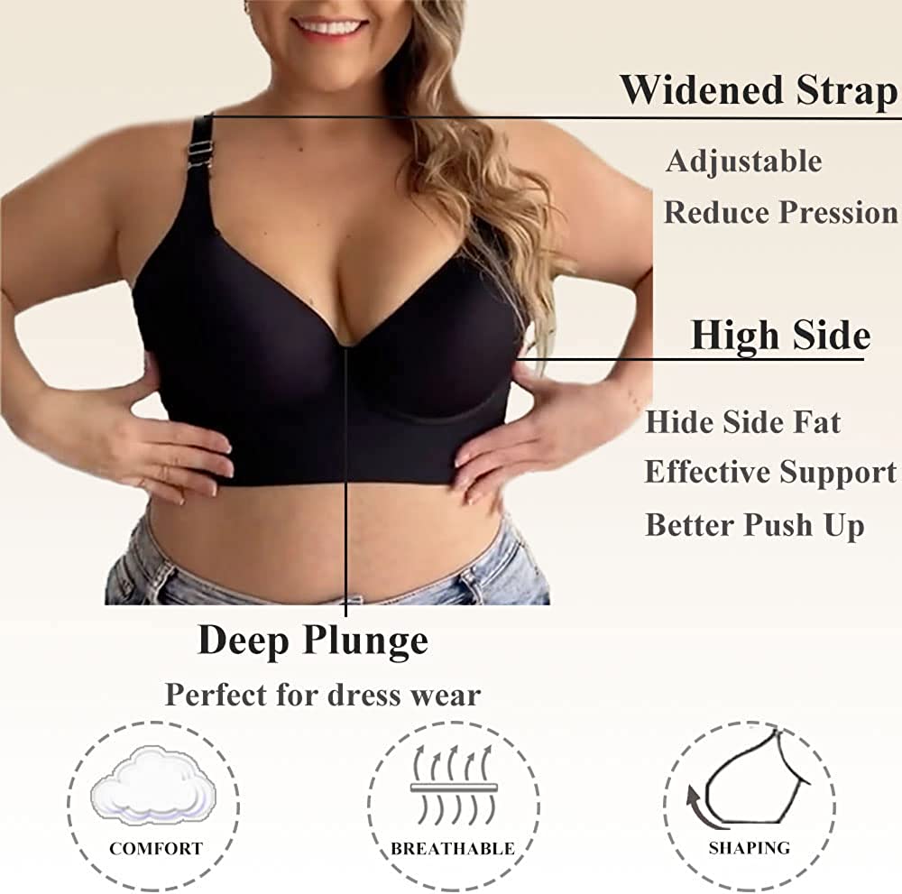 VibrantFit⢠Deep Cup Back Fat Bra