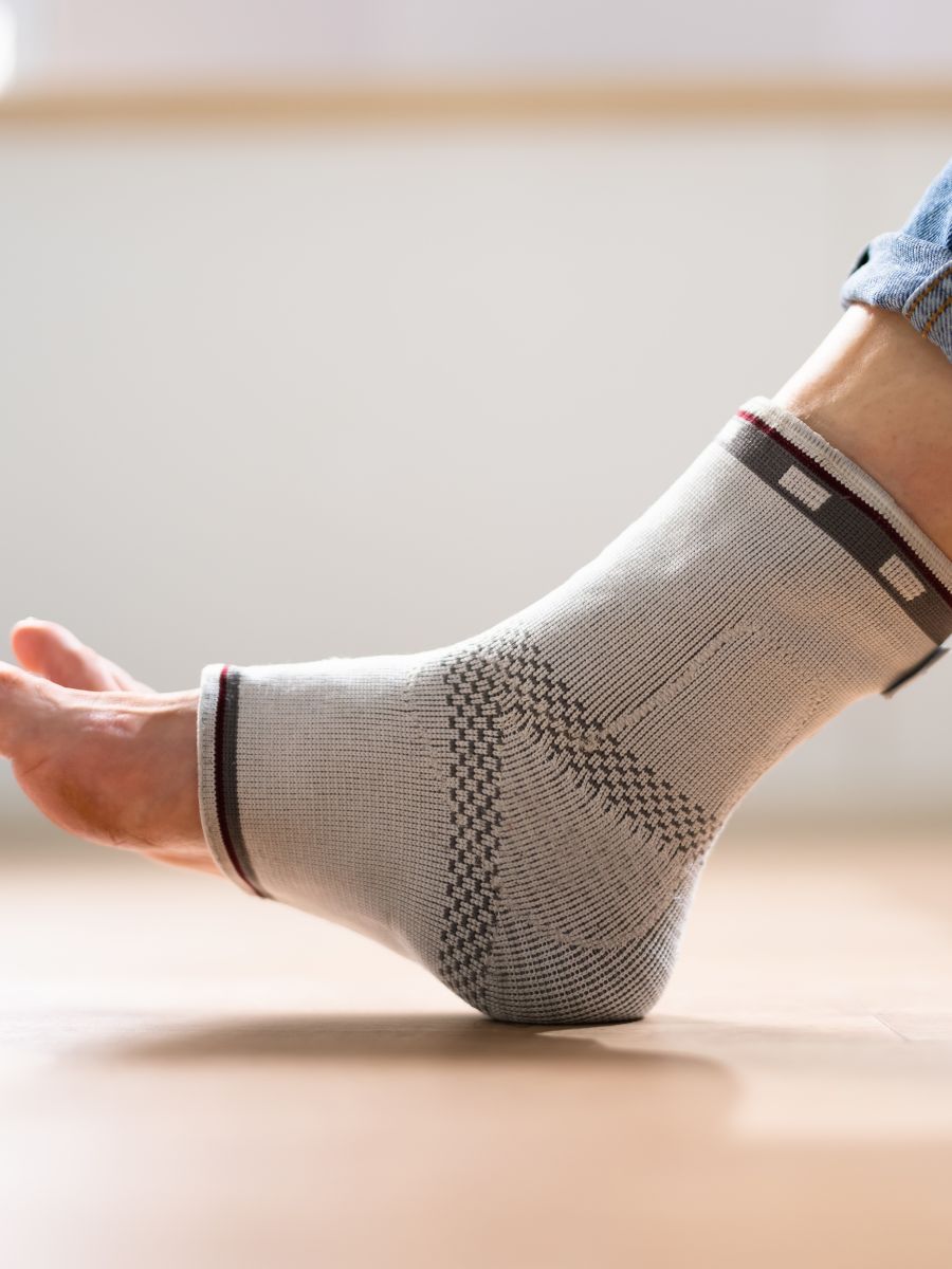 Ankle support providing stability and comfort.