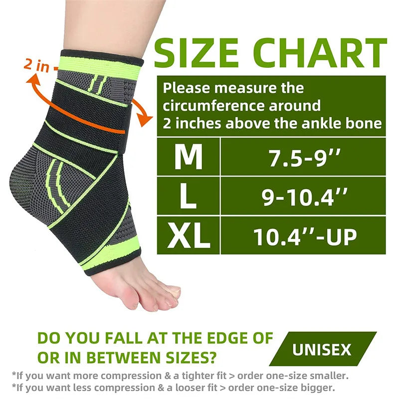 Adjustable Ankle Support Compression Brace for Sports Activities