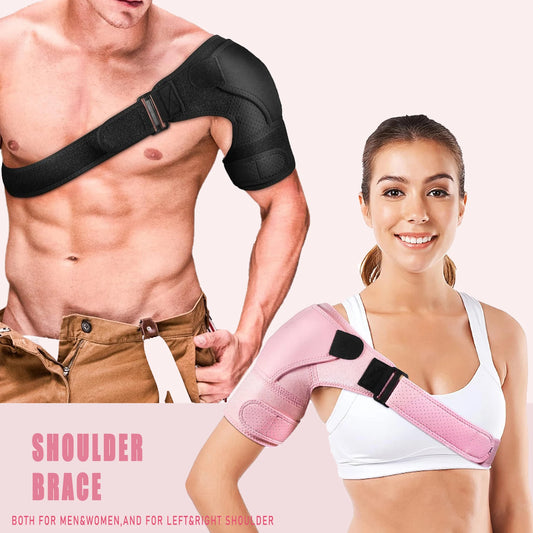VibrantFit™ Shoulder Brace for Women and Men, Adjustable Compression Sleeve for Rotator Cuff & AC Joint Pain Relief