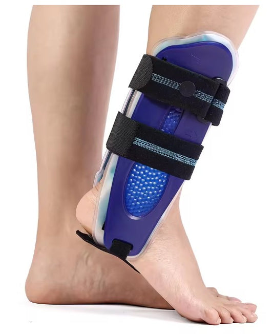 VibrantFit Dual-Shell Ankle Stabilizer Brace — Adjustable Support for Sprains, Ligament Injury & Tendonitis (One Size, Reversible)