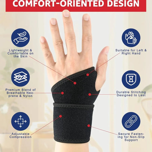 VibrantFit Performance Wrist Brace — All-Day Support for Carpal Tunnel, Arthritis & Fitness