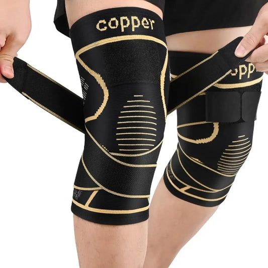 VibrantFit™ Copper Knee Braces with Strap for Women and Men, Compression Sleeves for Knee Pain, Arthritis, ACL & Joint Support