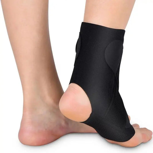 Ankle Support for Ligament Damage – Adjustable Compression Brace (Black) | Stabilizes Ligaments, Eases Fasciitis & Achilles Pain, Speeds Recovery from Sprains